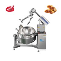Edelstahl-Thermoöl-Kochkessel für Khoya-Kichererbsenpaste mit Planetenrührwerk und Mixer