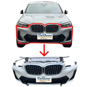 Ottimo Rapporto Qualità-Prezzo, per <span class=keywords><strong>BMW</strong></span> <span class=keywords><strong>X4</strong></span> G02 Paraurti Anteriore, Fari LED, Griglia, Radiatore, Prese d'Aria, Parafanghi; Resistenti all'Usura e Durevoli - Product Image 1