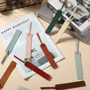 Compact Elegant PU Leather Page Dividers <b>Bookmarks</b> Ideal <b>Gifts</b> for Office Home Reading - Product Image 3