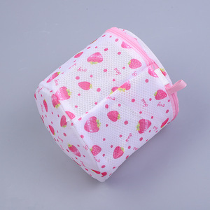 Petit motif floral imprimé maille épaissie sac à linge polyester sous-vêtements soutien-gorge machine à laver lavage vêtements stockage spécial - Product Image 2