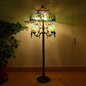 Lampe sur pied Tiffany Crayfish Tadpoles, abat-jour en verre coloré, lampe sur pied perroquet, décoration, lampe sur pied pour salon - Product Image 4