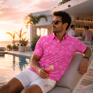 Camisas de Vacaciones Costeras con Diseño de Patrón Personalizado, Estilo Costero de Miami, Moda Juvenil, <span class=keywords><strong>Marina</strong></span>, Impresión Digital, Elásticas en 4 Direcciones - Product Image 2