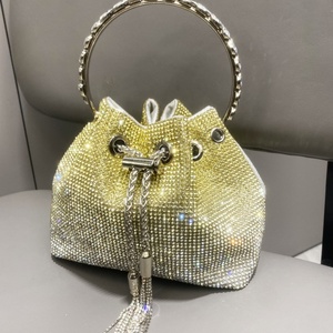 Diamonds Tassel Evening Clutch Bag Party <b>Purse</b> Versatile Bags Bling Crystal Rhinestone Bucket Bag for Women - Product Image 3