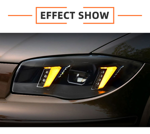 Mj cho BMW 1 Series e87 Đèn pha 2004 2007 2011 118i 120i 125i ánh sáng phía trước nâng cấp máy chiếu ống kính đầu đèn pha LED - Product Image 2