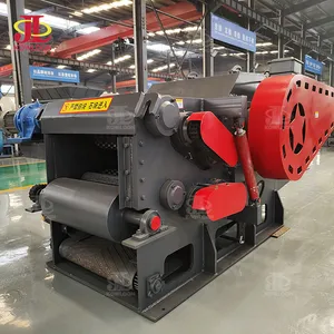 Electric Engine 300mm Slats Forestry Waste Wood Crusher Shredder Drum Chipper