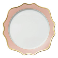 Assiettes de présentation modernes en porcelaine motif tournesol Besta, avec bord doré, pour mariage, vaisselle de luxe pour la maison