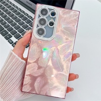 Luxuriöse Tinfoil Wrinkle Grain IMD Hülle für Samsung Galaxy S25 Plus S23 Ultra S24 FE A15 A25 A35 A55 A16 A54 A35 A56 Galvanisierte Abdeckung