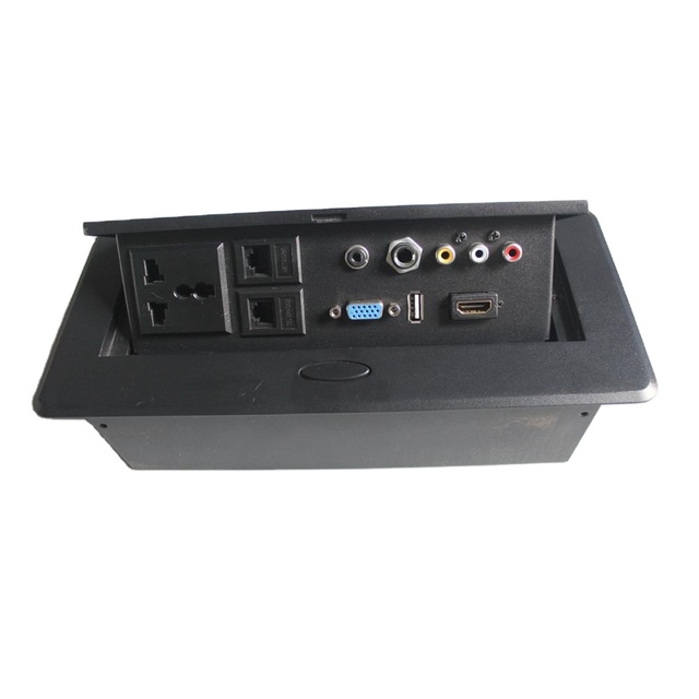 Newest Pop up Tabletop Desk Desktop Usb Conference Room Table Power Outlet