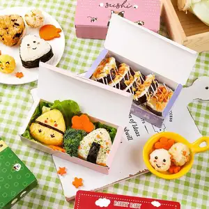 Hộp Đựng Thức Ăn Trưa Mang Đi Dịch Vụ Tùy Chỉnh Hộp Cơm Sushi Onigiri Hộp Giấy