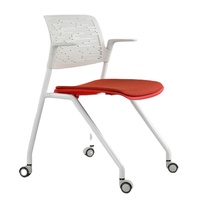 Chaise de bureau ergonomique moderne à dossier haut de style scandinave, norme ANSI/BIFMA, avec siège inclinable et mobile, pour la formation