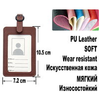 Vente en gros de luxe en cuir PU étiquette de bagage étiquette de voyage portable imprimée de logo personnalisé étiquette de sac d'embarquement souple pour cadeaux