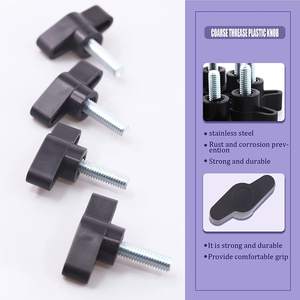 Tornillo <span class=keywords><strong>de</strong></span> Mariposa M6 x 13 mm, Zincado, con Tres Puntas, Abrazadera en T Negra, Kit <span class=keywords><strong>de</strong></span> Perillas <span class=keywords><strong>de</strong></span> Plástico, Tornillo <span class=keywords><strong>de</strong></span> Mariposa - Product Image 3