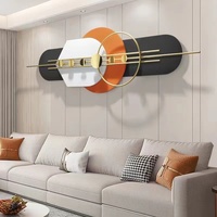 Dekorasi Dinding Tiga Dimensi Logam 200x60cm, Bunga untuk Ruang Tamu, Latar Belakang Sofa, Hiasan Dinding Besi Kreatif Mewah Ringan