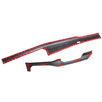 Pour VW Golf MK8 GTI GTE GTD r-line 2020 2021 2022-2024 tableau de bord bande garniture intérieur réel sec en Fiber de carbone accessoires de voiture