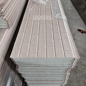 Paneles sándwich con diseño de ladrillo para pared exterior, revestimiento de pared insonorizado de PU con <span class=keywords><strong>aislamiento</strong></span> térmico para fachada de casa - Product Image 2