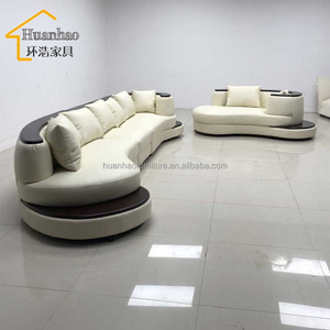 Canapé sectionnel Design canapé en cuir véritable blanc pour salle d'attente - Product Image 2