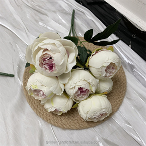 QSLH Ti398 Ramo de Flores de Peonías Artificiales, Paquete Económico, Flor de Rosa y Peonía Artificial, Ramo de Flores Artificiales de Peonía para Eventos - Product Image 6