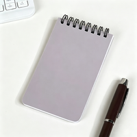 Carnet de notes portable A7 à spirale avec couverture en PP – Journal de poche de haute qualité – Idéal comme cadeau