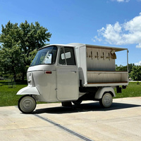 Retro Electric Tricycle Food Truck, Mobile Bar, Mini Beer Truck, Ice Cream Truck, Coffee Truck Candy Truck for Wedding Parties