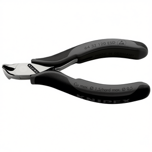 Cortador electrónico Knipex ESD 64 32 120 con filo de corte frontal fabricado en Alemania - Product Image 1
