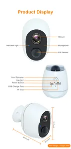 1080P Tuya Smart Indoor Home Security CCTV-Kamera WIFI-Akku IP-Kamerasystem Drahtlos mit Nachtsicht