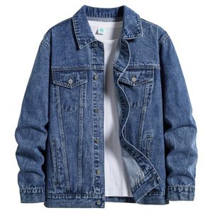 Chaqueta de Trabajo de Moda Personalizada, Unisex, Informal, de Primavera, de Mezclilla, Holgada, Vintage, de Algodón Recubierto, con Camuflaje en la Parte Delantera - Product Image 1