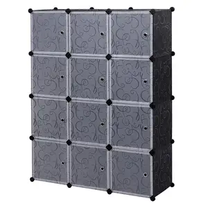 Atacado grande cubo de armazenamento 12-cubo organizador prateleira roupas cômoda gabinete closet organizador