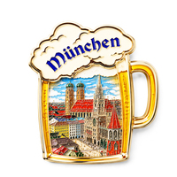 Aimant de réfrigérateur personnalisé pour l'Oktoberfest, souvenir du festival allemand, fille de l'Oktoberfest, festival de la bière de Munich, Allemagne, aimant souvenir de voyage
