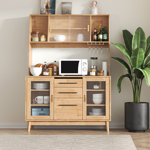 Solid Wood <b>Sideboard</b> Oak 900mm High Multi Functional <b>Kitchen</b> Storage Cabinet For Dining Room - Product Image 1