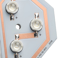 Carte de circuit imprimé en aluminium personnalisée avec LED et substrat thermique pour spots et downlights de plafond