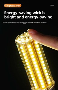 Làm nổi bật bền ba màu thay đổi đèn ánh sáng ban ngày ấm trắng <span class=keywords><strong>E14</strong></span> E27 cơ sở 24W Nhôm Cơ thể nến dân cư dẫn Ngô bóng đèn - Product Image 5
