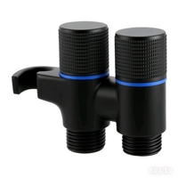Corps en laiton double poignée vanne d'angle inverseur robinet bidirectionnel inverseur bidet pulvérisateur vanne d'angle pour salle de bain