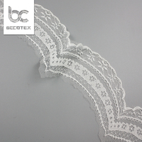 Fancy Non Elastic Nylon Small Beautiful Lace Trims for Dress
