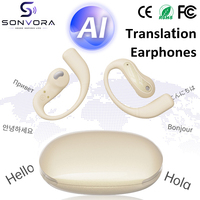 Écouteurs sans fil JM37 AI à traduction en temps réel, style crochet, prise en charge du logo personnalisé, approvisionnement en gros OEM pour les acheteurs professionnels