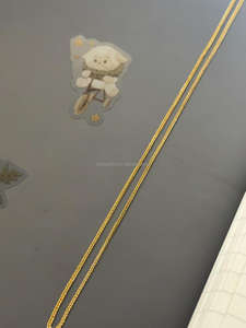 Cadena <span class=keywords><strong>Chopin</strong></span> de Oro Sólido de 18K AU750 de 40cm-60cm, Joyería Unisex de Moda para Boda, Certificada por CMA, Regalo - Product Image 3