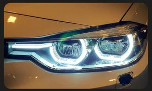 Ensemble de phares avant de voiture, LED DRL, feux de jour à double couleur, phare Spoon pour <span class=keywords><strong>BMW</strong></span> Série 3 F30 2012-2015 - Product Image 6