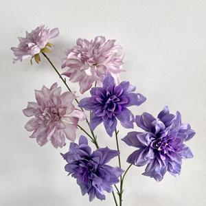 <b>Artificial</b> Dahlias <b>Bouquet</b> Silk Flower High Simulation Wedding Home Decor Photography Props - Product Image 1