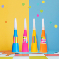 Cornes en papier pour fête d'enfants, sifflets, fournitures de fête pour bébé, prix d'usine EASTTERN