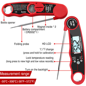 Termómetro Digital Instantáneo a Prueba de Agua <span class=keywords><strong>para</strong></span> Carne con Función de Calibración <span class=keywords><strong>para</strong></span> Barbacoa, <span class=keywords><strong>Horno</strong></span>, Repostería y Cocina - Product Image 2
