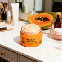 Crème pour le visage à la papaye - Crème hydratante pour le visage avec extrait naturel de papaye, crème nourrissante quotidienne pour une peau douce et lisse
