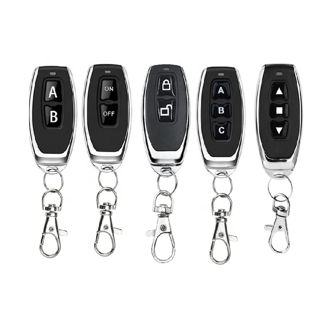 Metal 2 key 433 mhz RF Remote Control Learning code 1527 EV1527 For Gate AB remote control