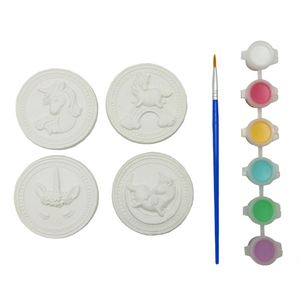 Set di Pittura Fai-<span class=keywords><strong>da</strong></span>-Te Elsas per Figurine di Unicorni, Giocattoli Creativi in Ceramica e Gesso - Product Image 4