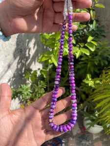 Collar de cuentas de sugilita de 7-14 mm, longitud 21 cm, joyería de piedras preciosas moradas, precio al por mayor, fabricación de joyas, suministros para manualidades de joyería - Product Image 1