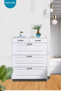 <span class=keywords><strong>Scarpiera</strong></span> Moderna in Legno Bianco <span class=keywords><strong>per</strong></span> 50 Paia di Scarpe, Mobile Organizzatore a 3 Ripiani <span class=keywords><strong>per</strong></span> la Casa - Product Image 6