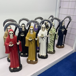 Estatuilla de Resina Personalizada de Fábrica de la Santa Muerte, Figura Religiosa de Pie de la Parca - Product Image 2