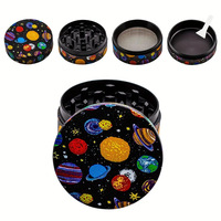 Impression complète 40/50/55/63mm 4 pièces Accessoires pour fumeurs Broyeur d'herbes en métal et zinc Broyeur d'herbes pour le tabac en gros avec logo personnalisé