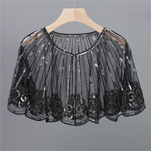 Elegant 1920s Sequin Embroidery Polyester <strong>Shawl</strong> <strong>for</strong> Women <strong>Wedding</strong> Party Bride Cheongsam <strong>Dress</strong> Scarf Lightweight &amp; Breathable - Product Image 4