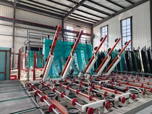 מכונת חיתוך זכוכית כפולה אוטומטית CNC, הספק 11 קילוואט, מתח 380 וולט, מנוע קל לתפעול, רכיבי ליבה לייצור זכוכית - Product Image 2