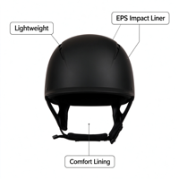 Casque d'équitation léger noir en ABS et EPS, texture sable, pour adultes, 49-60 cm, vente en gros, fabrication OEM