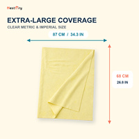 Serviette de séchage pour animaux de compagnie en PVA pliable extra large, 87 x 68 cm, réutilisable et absorbante, pour chiens et chats